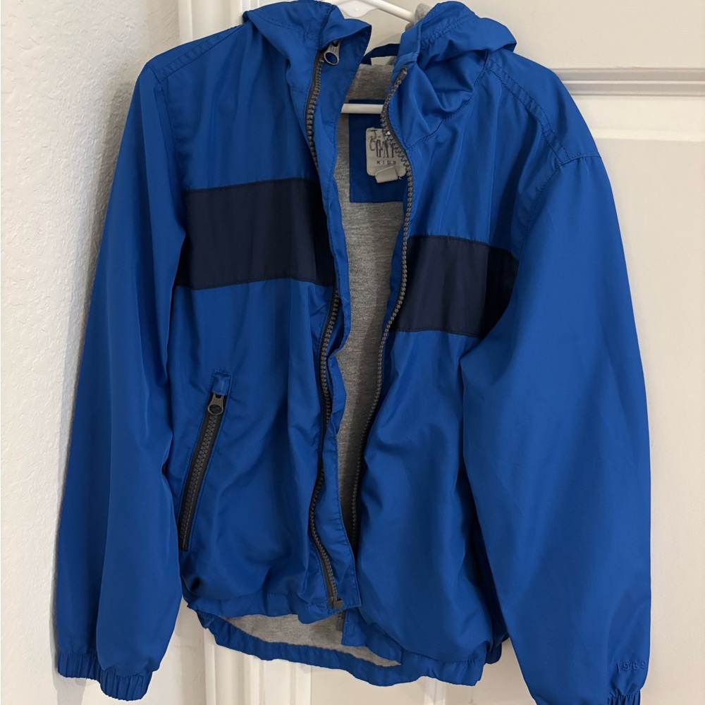 Gap Kids Blue windbreaker with Navy Accents - size S
